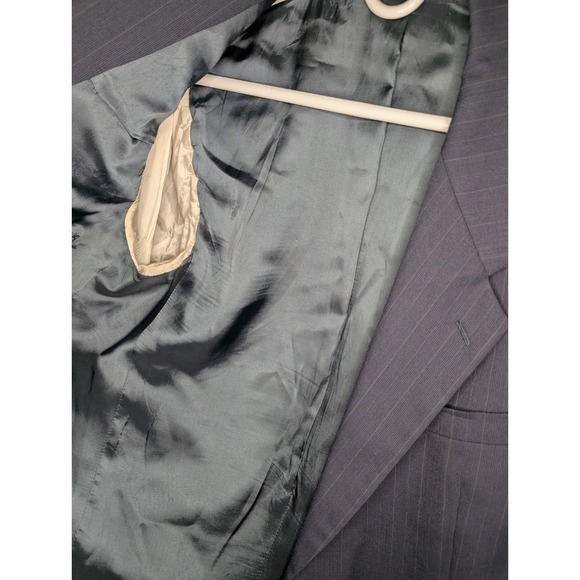 Vintage Yves Saint Laurent YSL 46S* Men's Navy Blue Stripe Dinner Jacket Blazer - Picture 5 of 10